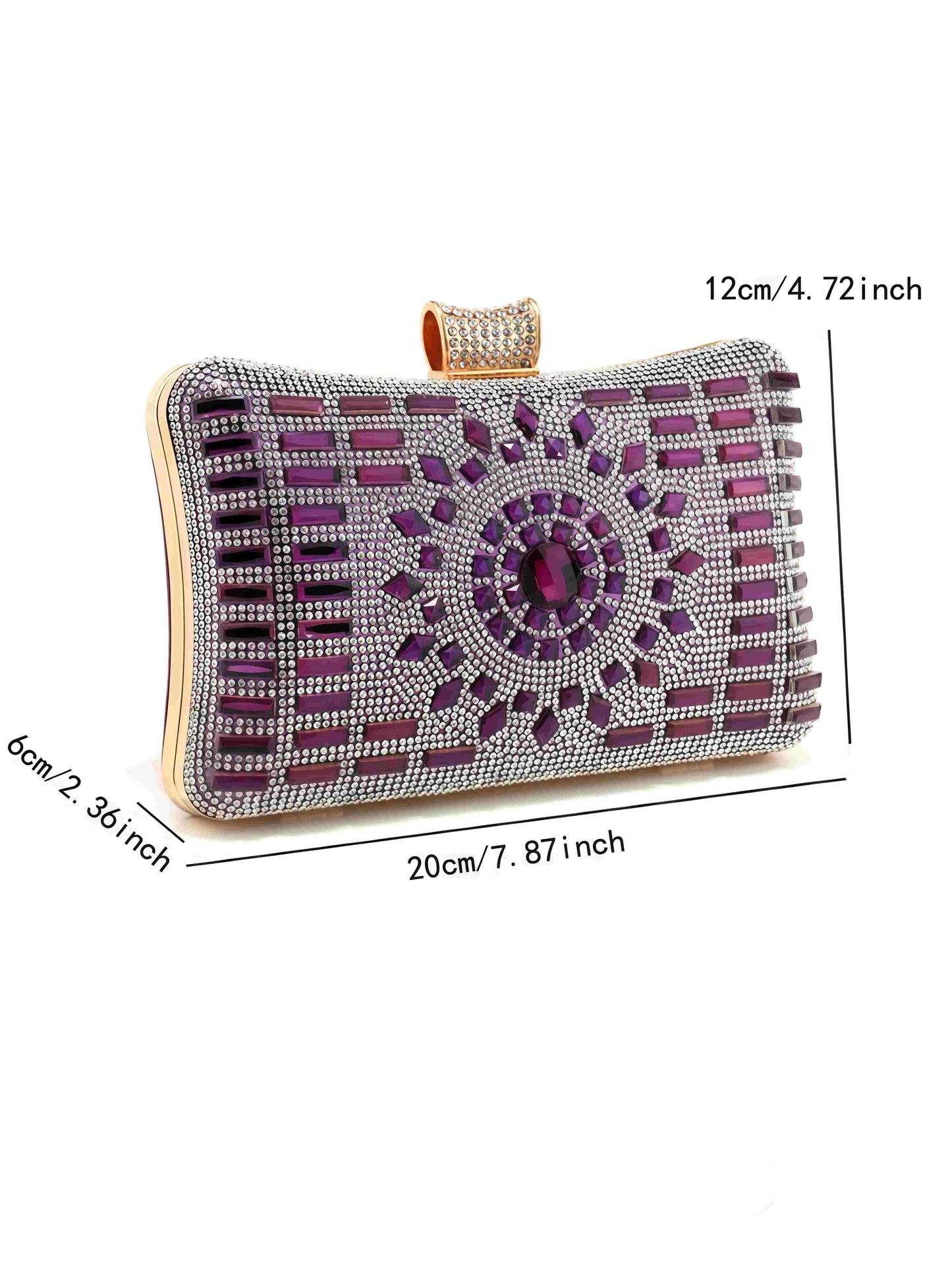 Luxury Crystal Embellished Clutch Bag for Evening Wear