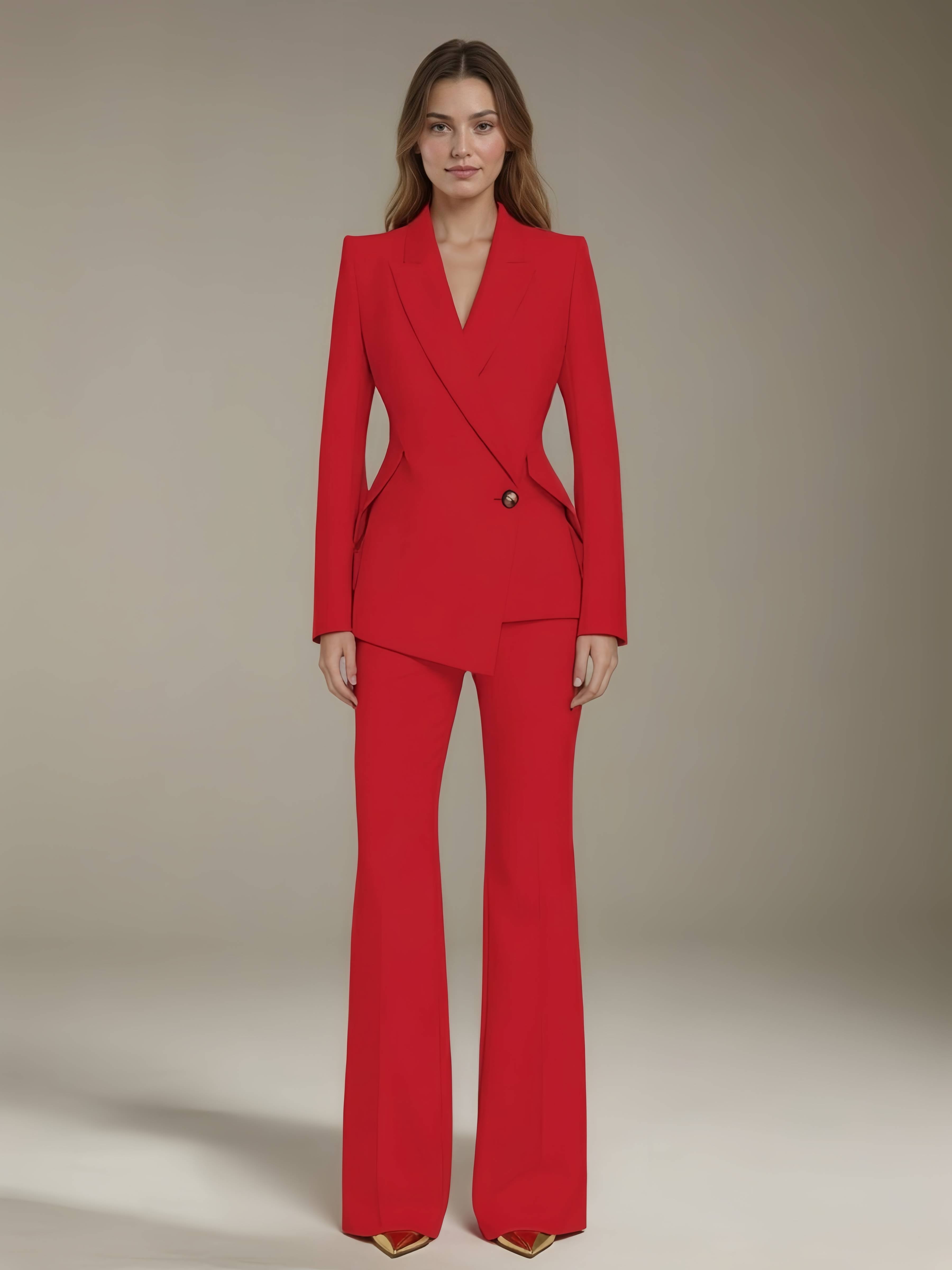 Women's Suits 2 Pieces Tailored Fit Elegant Suit Set for Formal Events
