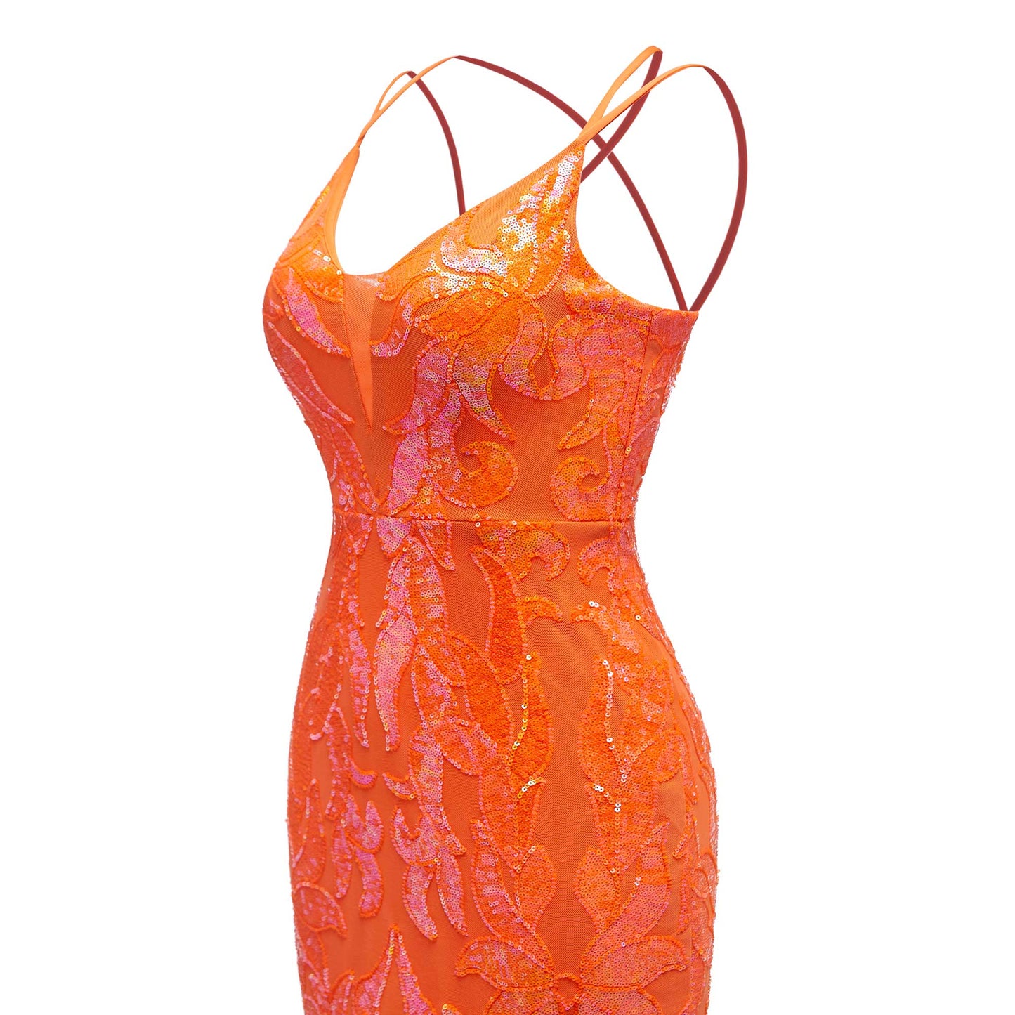 Deep V-Neck Bodycon Sleeveless Sequins Mini Homecoming Dresses