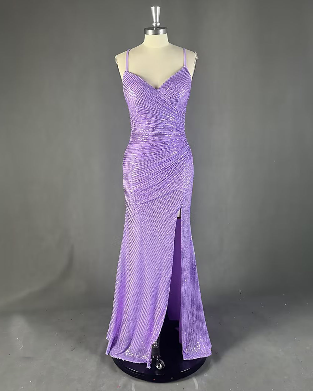 V-Neck Spaghetti Straps Prom Party Dresses