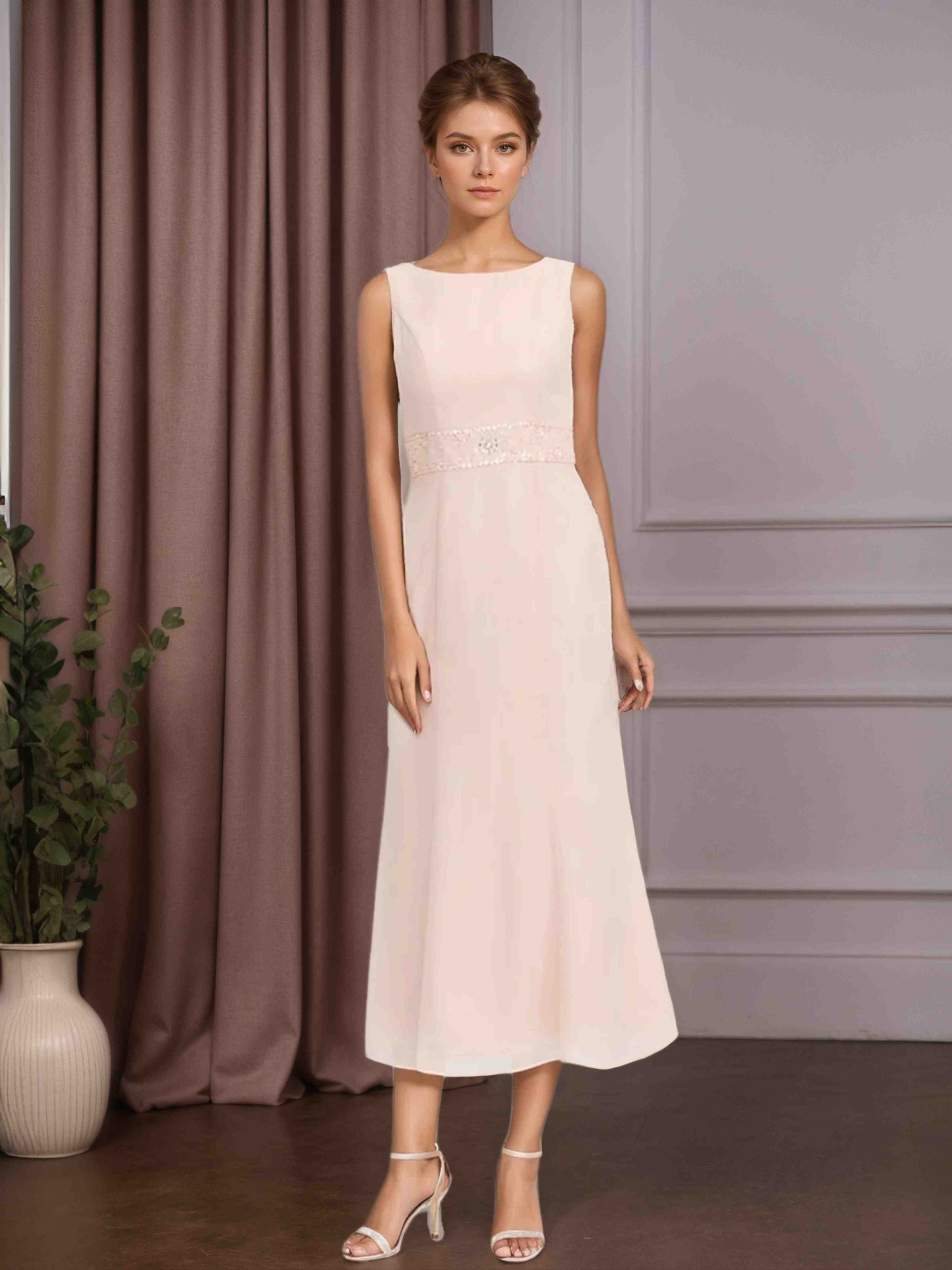 2 Pieces A-Line/Princess Scoop Neck Tea-Length Mother of the Bride Dre mollyevers.com 2 Pieces A-Line/Princess Scoop Neck Tea-Length Mother of the Bride Dre mollyevers.com