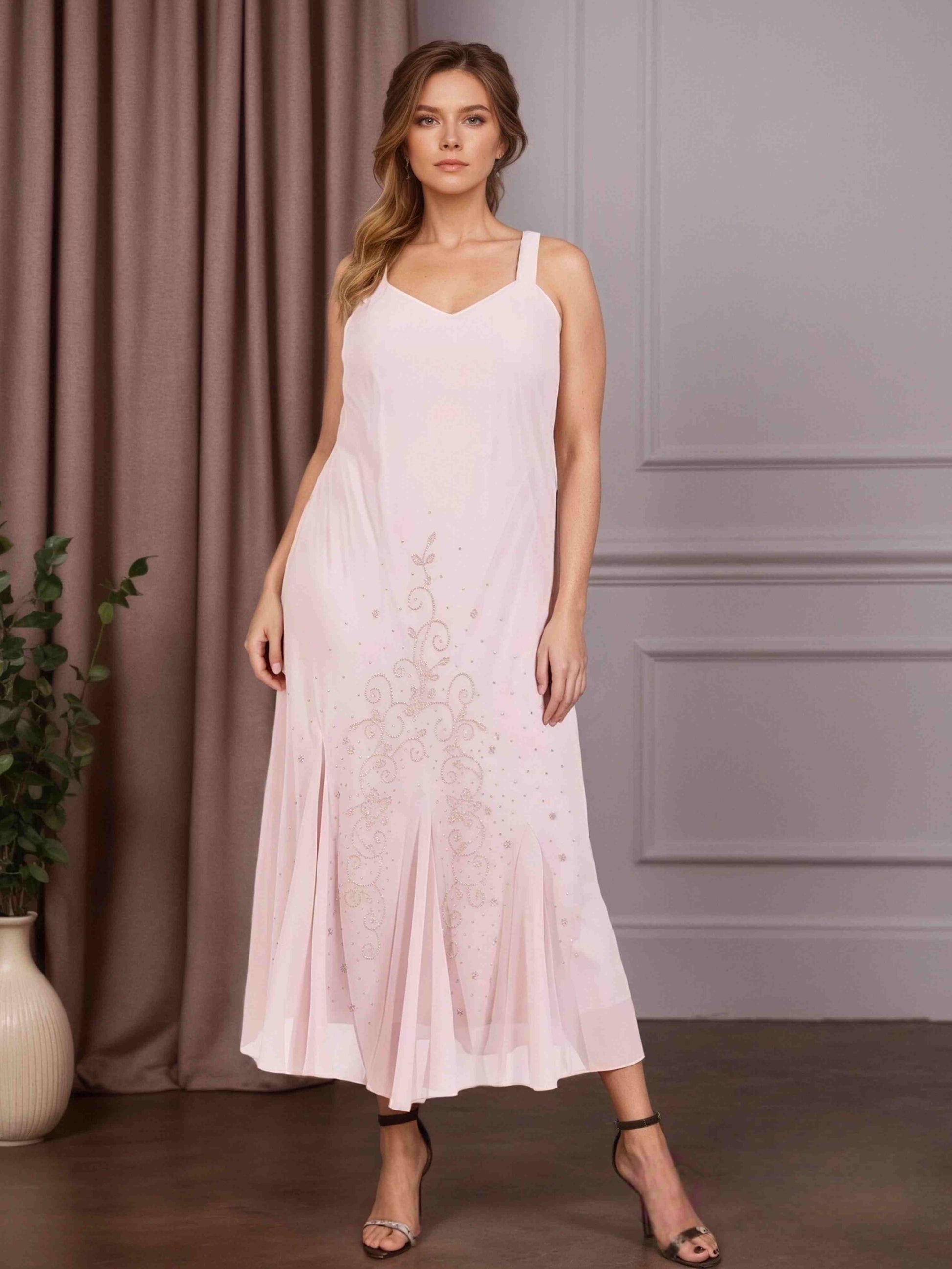 2 Pieces A-Line/Princess V-Neck Tea-Length Mother of the Bride Dresses mollyevers.com 2 Pieces A-Line/Princess V-Neck Tea-Length Mother of the Bride Dresses mollyevers.com