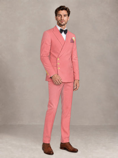 Coral 2 Pieces Modern Style Double Breasted Comfortable Fit Men Suits for Business & Office