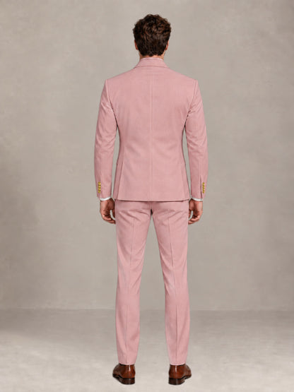 Dusty Rose 2 Pieces Modern Style Double Breasted Comfortable Fit Men Suits for Business & Office