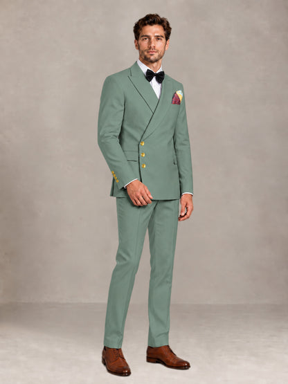 Eucalyptus 2 Pieces Modern Style Double Breasted Comfortable Fit Men Suits for Business & Office