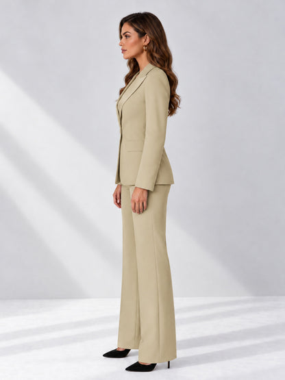 Champagne 2 Pieces Regular Fit Women's Suits
