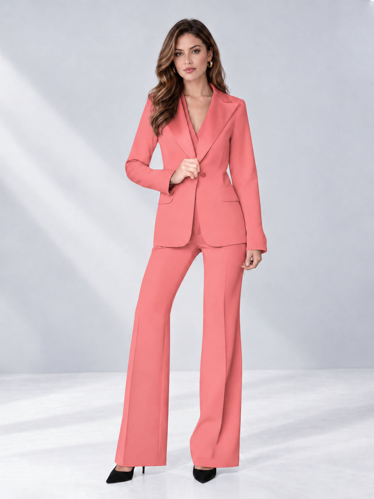 Coral 2 Pieces Regular Fit Women's Suits