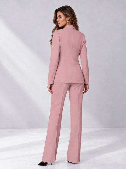 Dusty Rose 2 Pieces Regular Fit Women's Suits