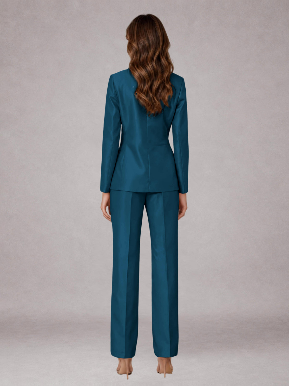 Peacock 2 Pieces Regular Fit Peak Lapel One Button Women's Suits