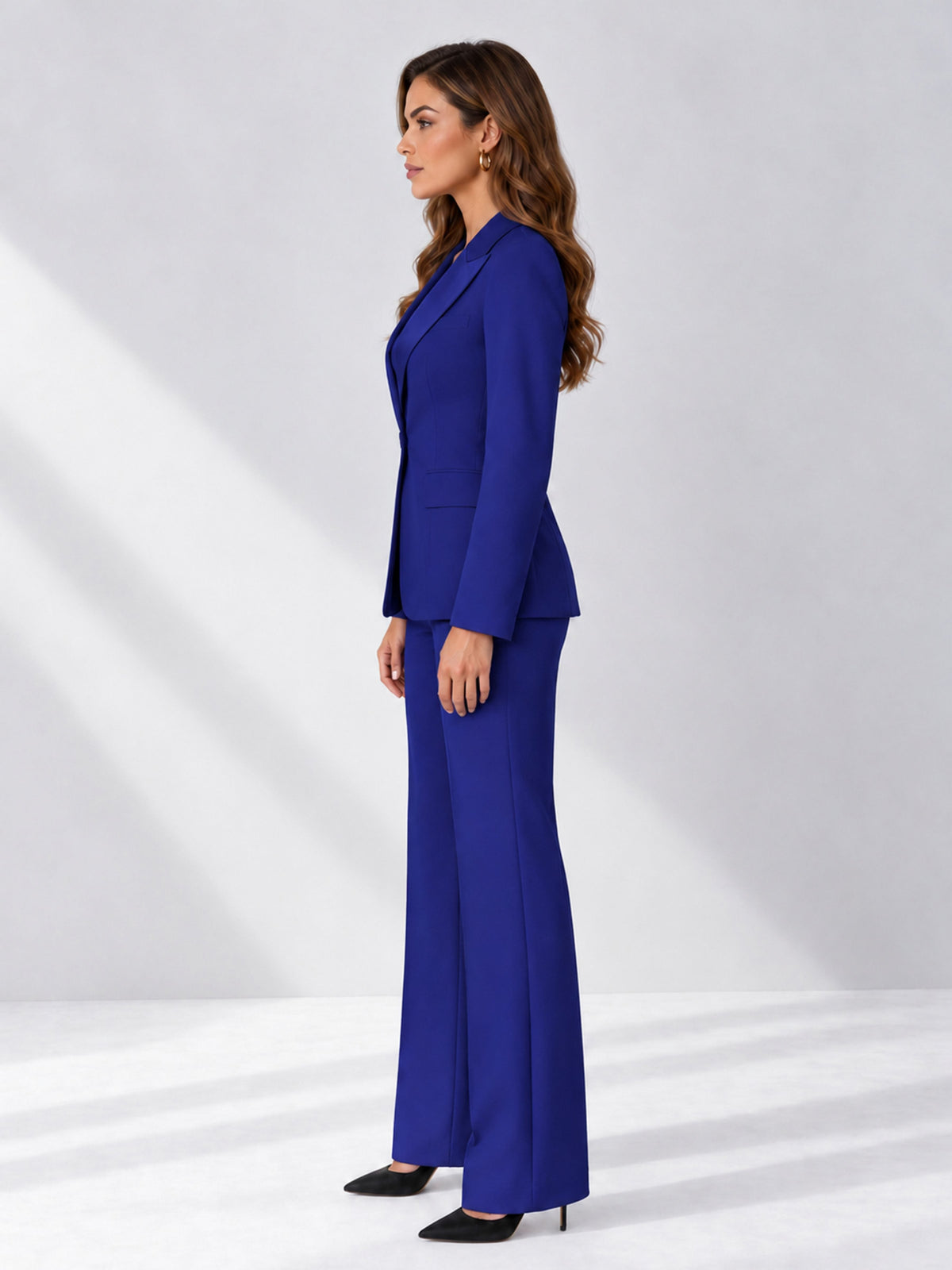 Royal Blue 2 Pieces Regular Fit Women's Suits