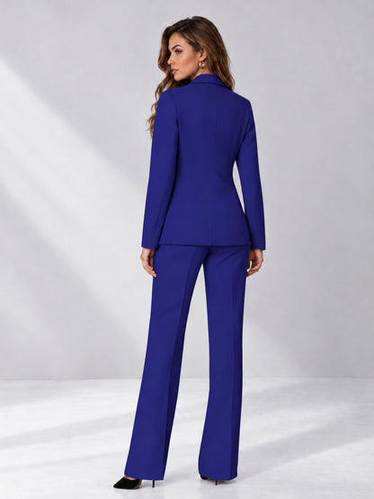 Royal Blue 2 Pieces Regular Fit Women's Suits