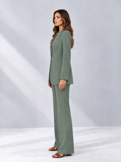 Eucalyptus 2 Pieces Shawl Lapel Regular Fit One Button Women's Suits 