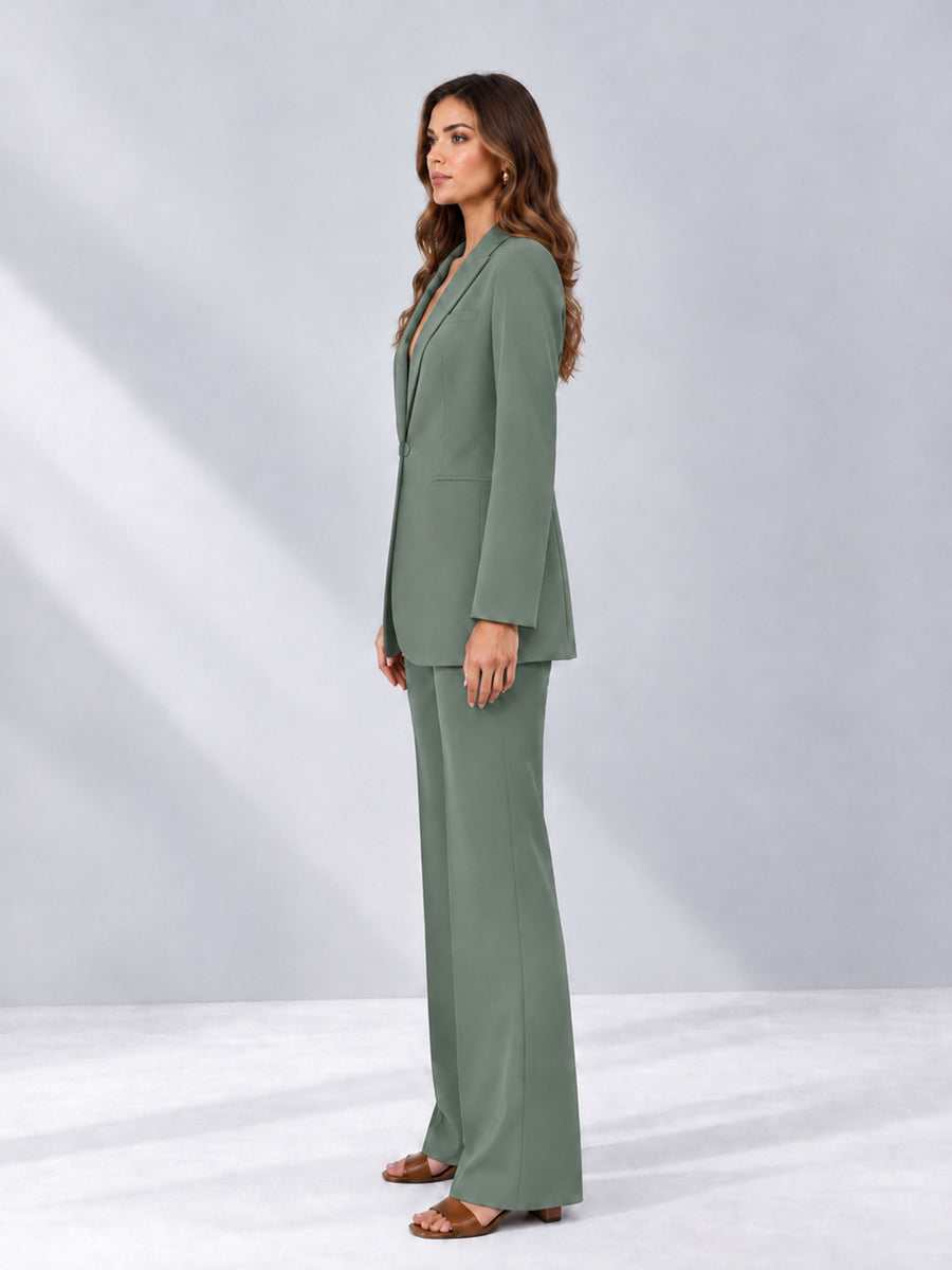 Eucalyptus 2 Pieces Shawl Lapel Regular Fit One Button Women's Suits 