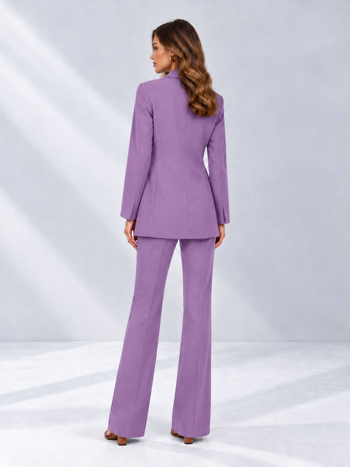 Lilac 2 Pieces Shawl Lapel Regular Fit One Button Women's Suits 
