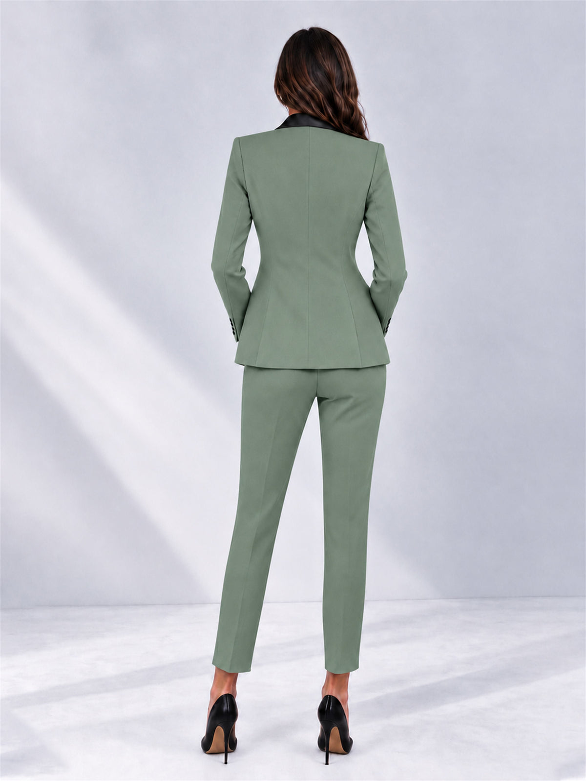 Eucalyptus 2 Pieces Slim Fit Blazer and Pants Set Women's Suits