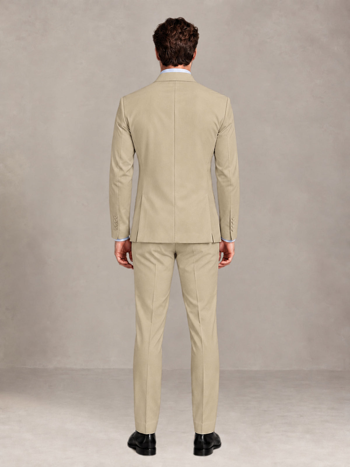 Champagne 2 Pieces Slim Fit Double Breasted Men Suits for Wedding Groom