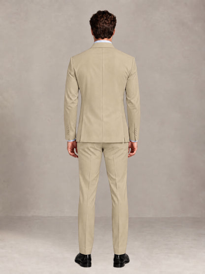 Champagne 2 Pieces Slim Fit Double Breasted Men Suits for Wedding Groom