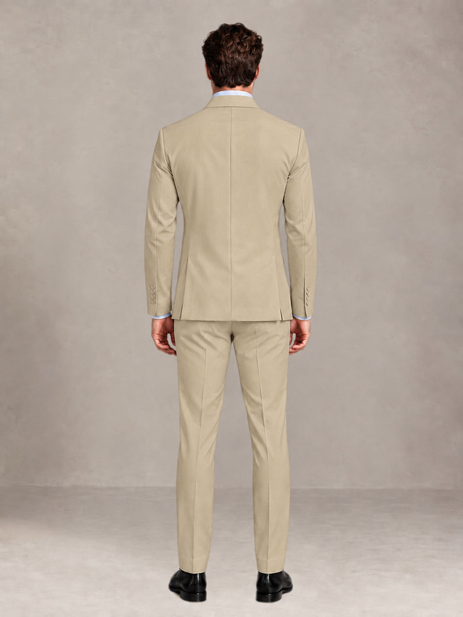 Champagne 2 Pieces Slim Fit Double Breasted Men Suits for Wedding Groom