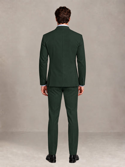 Dark Green 2 Pieces Slim Fit Double Breasted Men Suits for Wedding Groom