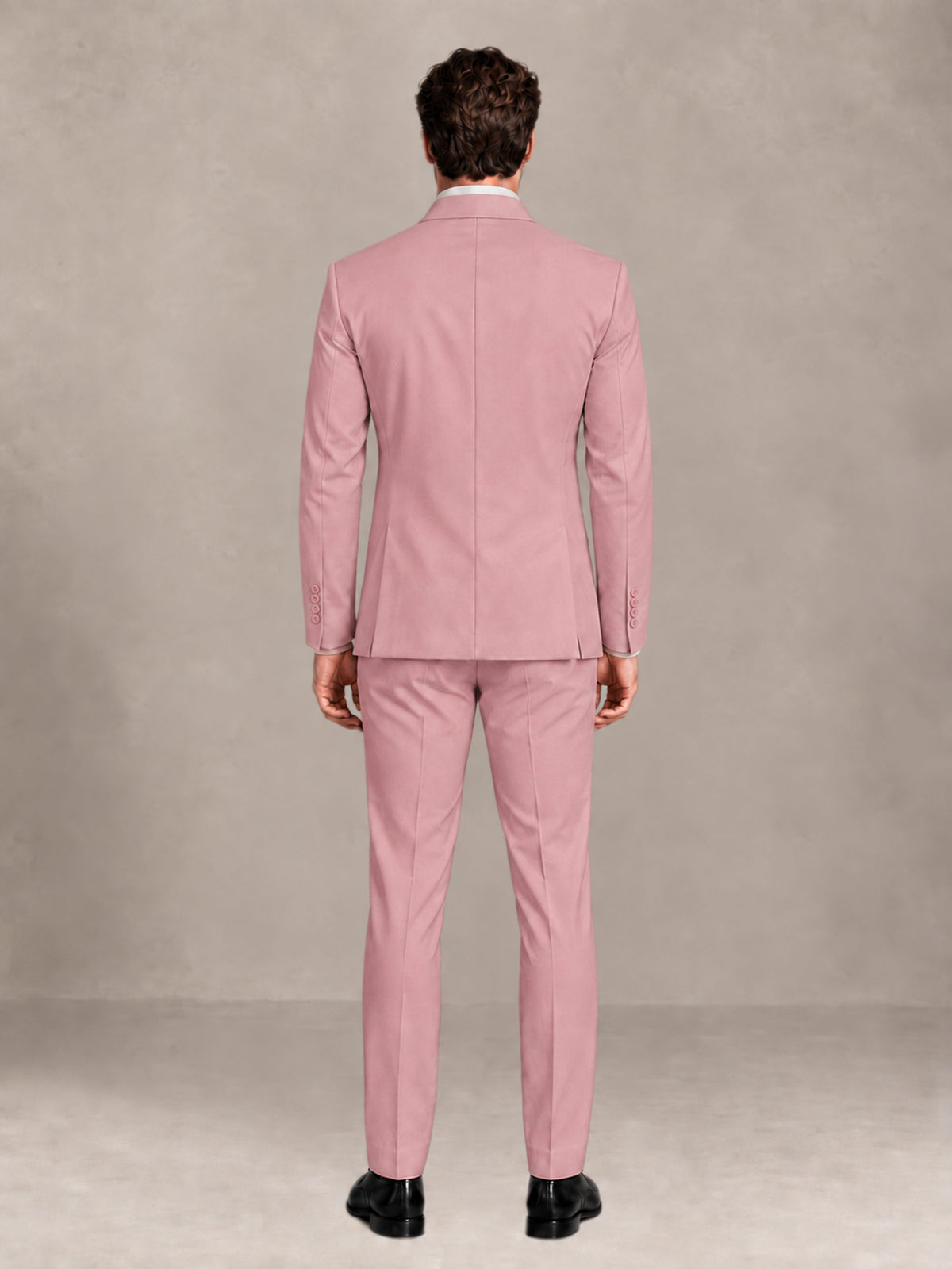Dusty Rose 2 Pieces Slim Fit Double Breasted Men Suits for Wedding Groom