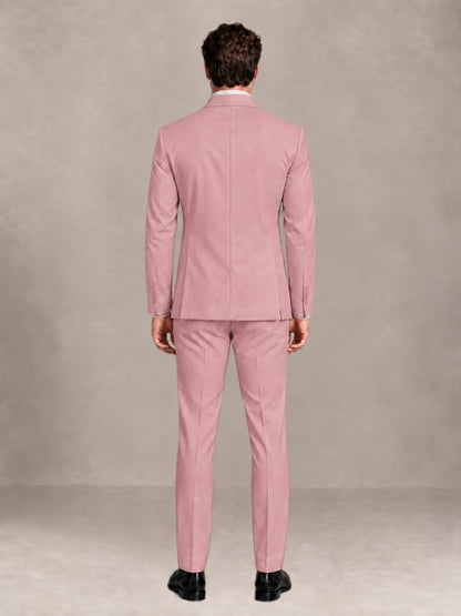 Dusty Rose 2 Pieces Slim Fit Double Breasted Men Suits for Wedding Groom