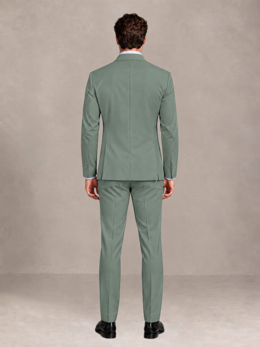 Eucalyptus 2 Pieces Slim Fit Double Breasted Men Suits for Wedding Groom
