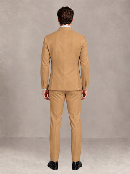 Gold 2 Pieces Slim Fit Double Breasted Men Suits for Wedding Groom