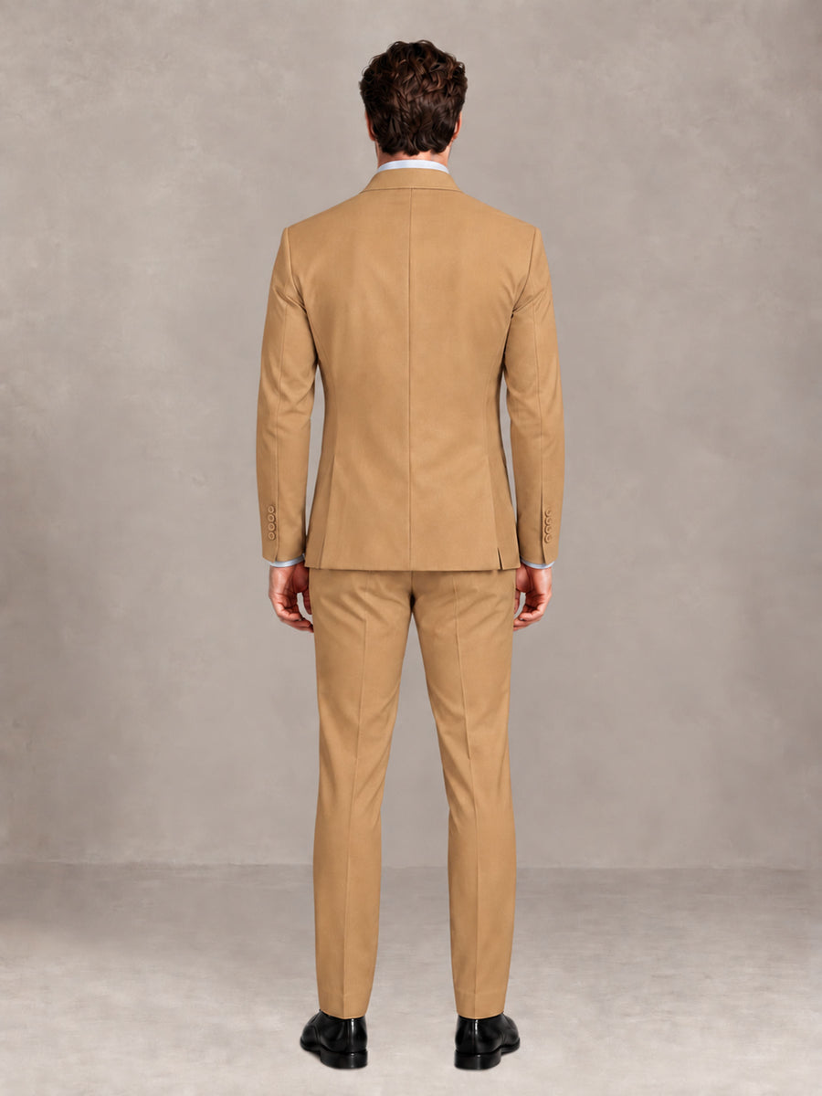 Gold 2 Pieces Slim Fit Double Breasted Men Suits for Wedding Groom
