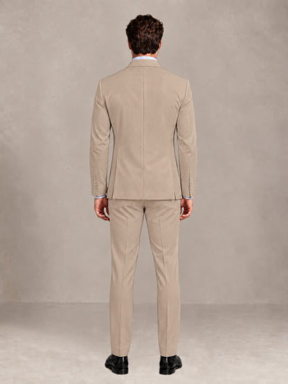 Khaki 2 Pieces Slim Fit Double Breasted Men Suits for Wedding Groom