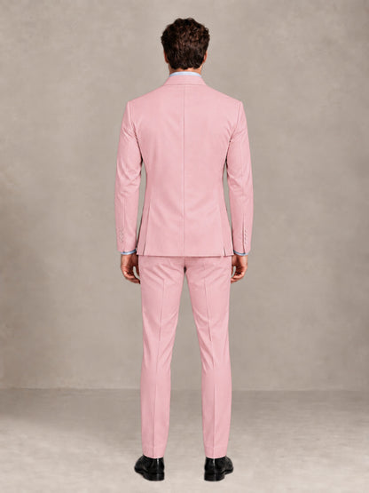 Pink 2 Pieces Slim Fit Double Breasted Men Suits for Wedding Groom