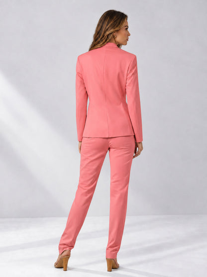 Coral 2 Pieces Slim Fit One Button Women's Suits