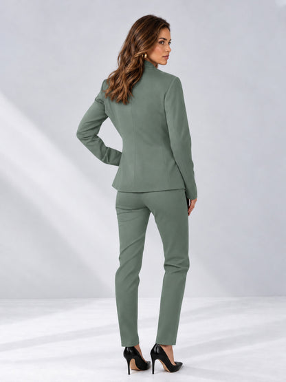 Eucalyptus 2 Pieces Slim Fit One Button Timeless Business Style Women's Suits