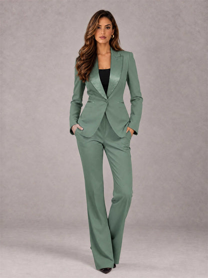 Eucalyptus 2 Pieces Slim Fit Peak Lapel Women's Suits