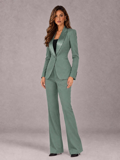 Eucalyptus 2 Pieces Slim Fit Peak Lapel Women's Suits