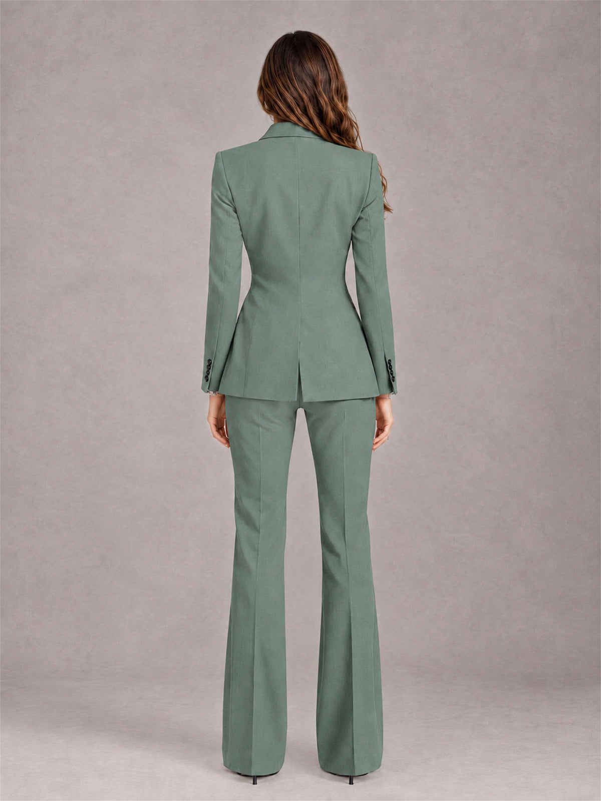 Eucalyptus 2 Pieces Slim Fit Peak Lapel Women's Suits