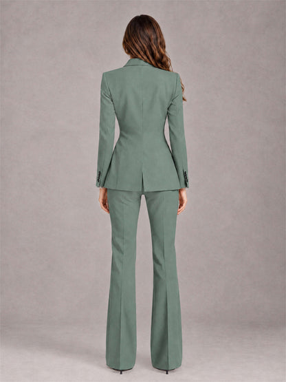 Eucalyptus 2 Pieces Slim Fit Peak Lapel Women's Suits