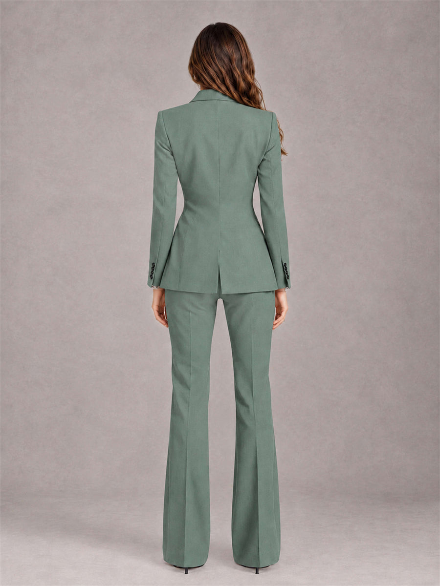 Eucalyptus 2 Pieces Slim Fit Peak Lapel Women's Suits