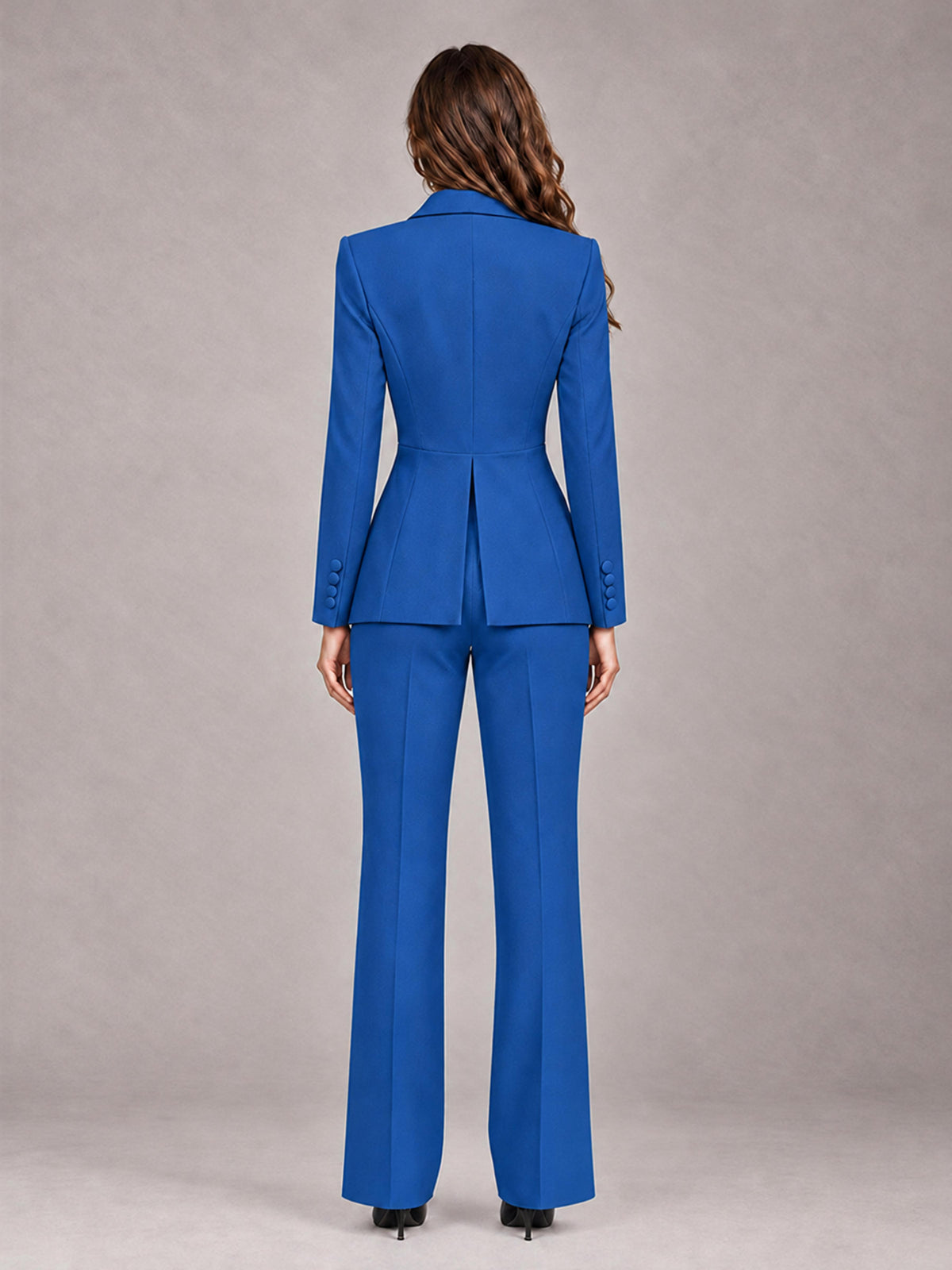 Blue 2 Pieces Tailored Fit Blazer and Pants Women's Suits
