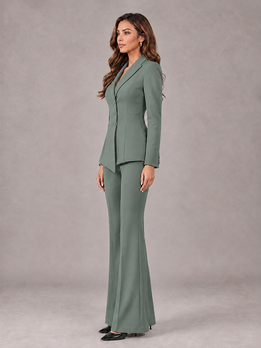 Eucalyptus 2 Pieces Tailored Fit Blazer and Pants Women's Suits
