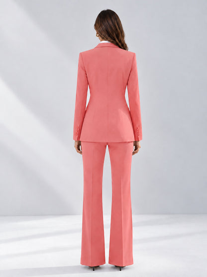 Coral 2 Pieces Tailored Fit Contrast Finishes Women's Suits