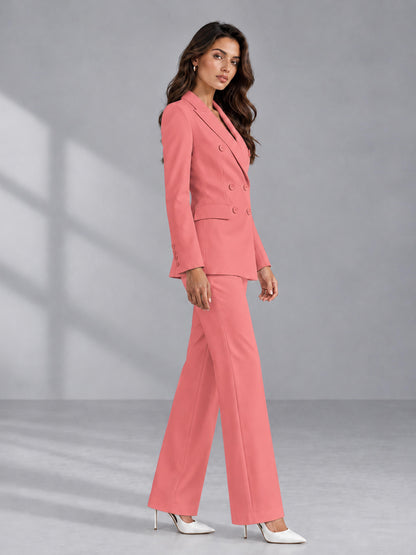 Coral 2 Pieces Tailored Fit Double Breasted Women's Suits