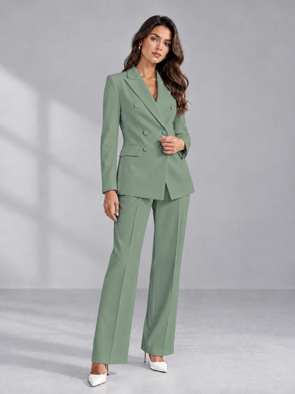 Eucalyptus 2 Pieces Tailored Fit Double Breasted Women's Suits