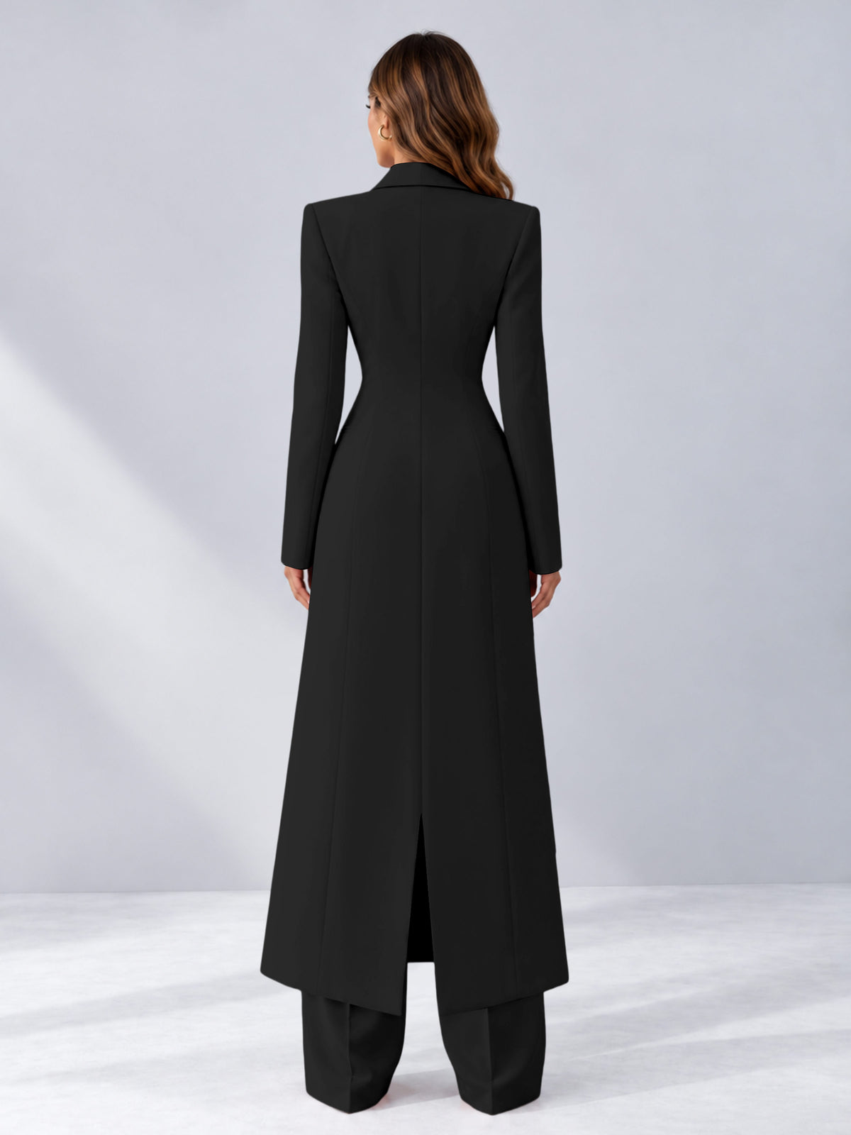 Black 2 Pieces Tailored Fit Notch Lapel One Button Women's Suits