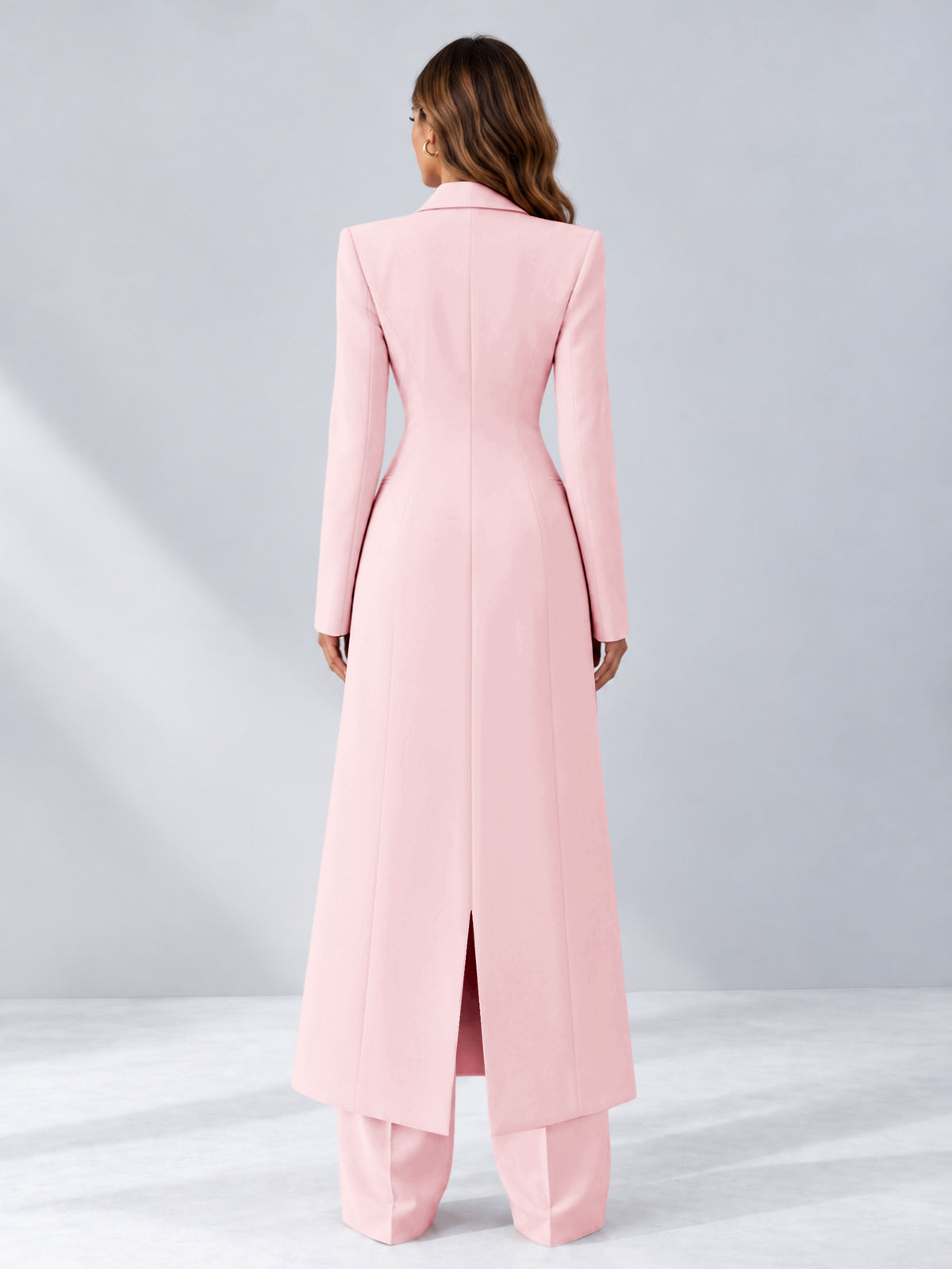 Blush Pink 2 Pieces Tailored Fit Notch Lapel One Button Women's Suits