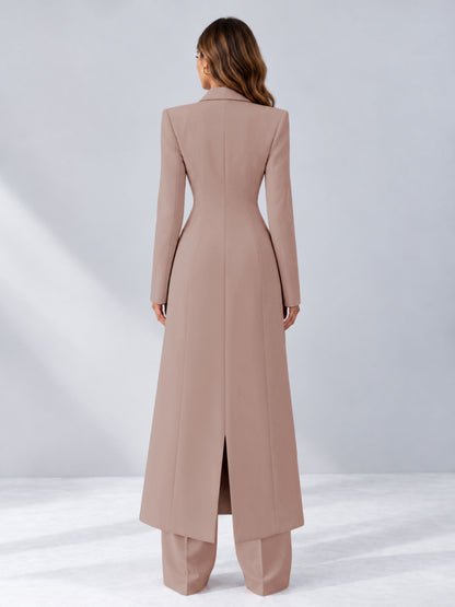 Dusty Rose 2 Pieces Tailored Fit Notch Lapel One Button Women's Suits