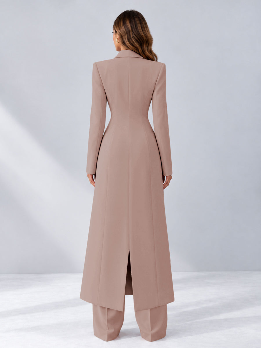 Dusty Rose 2 Pieces Tailored Fit Notch Lapel One Button Women's Suits