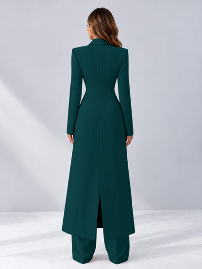 Peacock 2 Pieces Tailored Fit Notch Lapel One Button Women's Suits