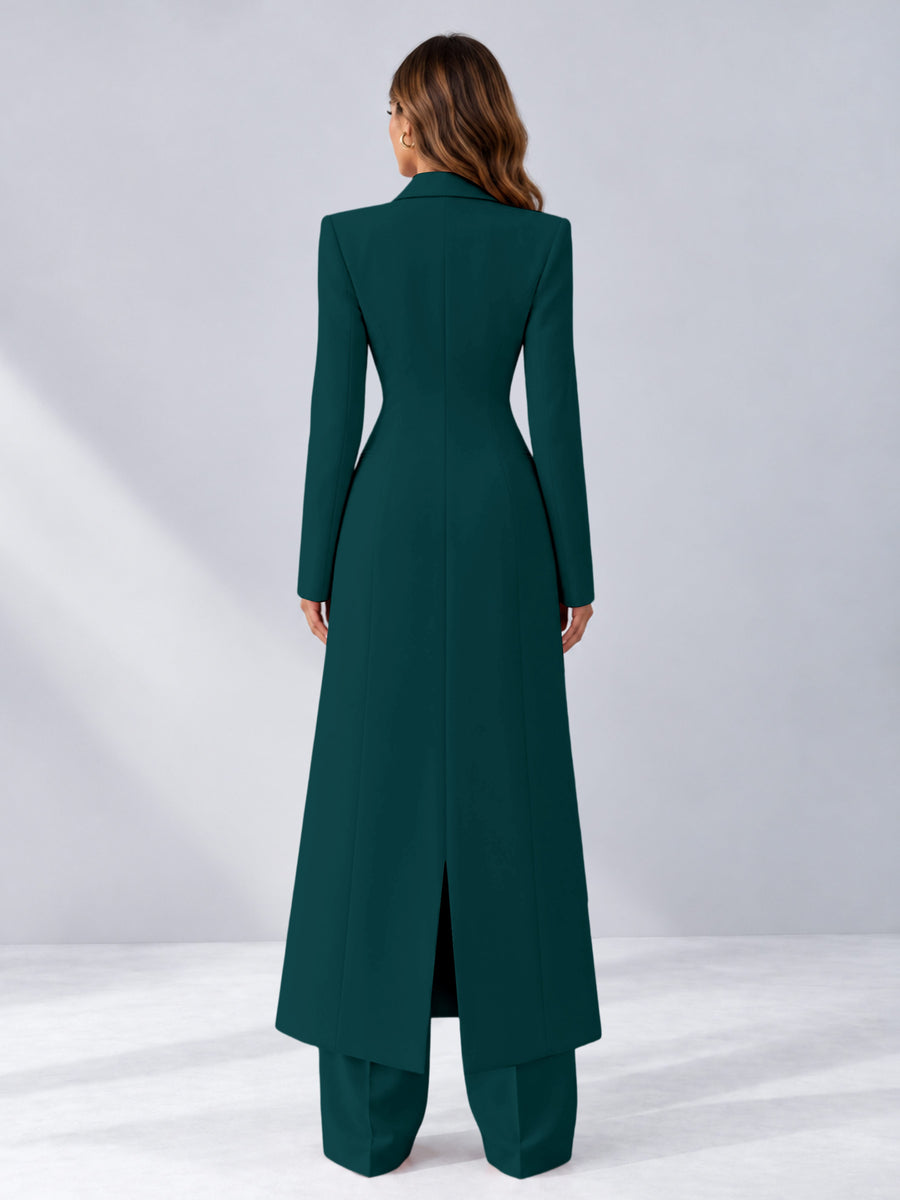 Peacock 2 Pieces Tailored Fit Notch Lapel One Button Women's Suits