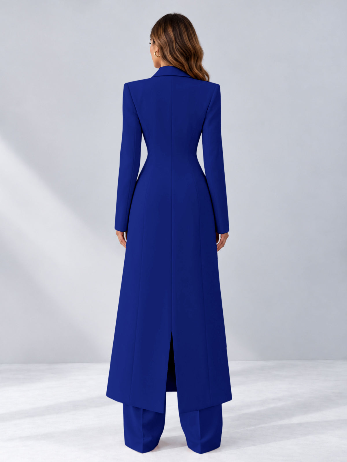 Royal Blue 2 Pieces Tailored Fit Notch Lapel One Button Women's Suits