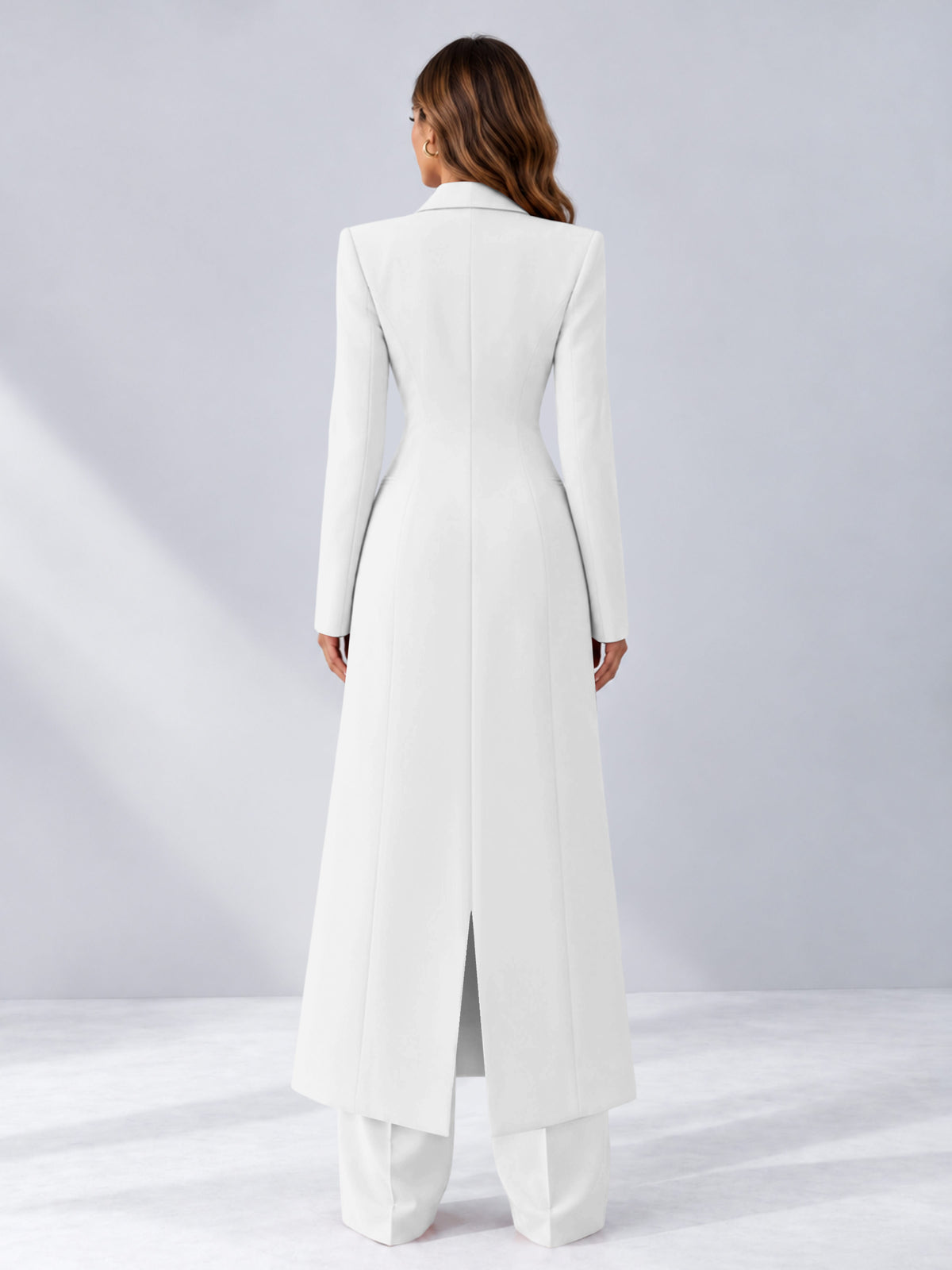 White 2 Pieces Tailored Fit Notch Lapel One Button Women's Suits